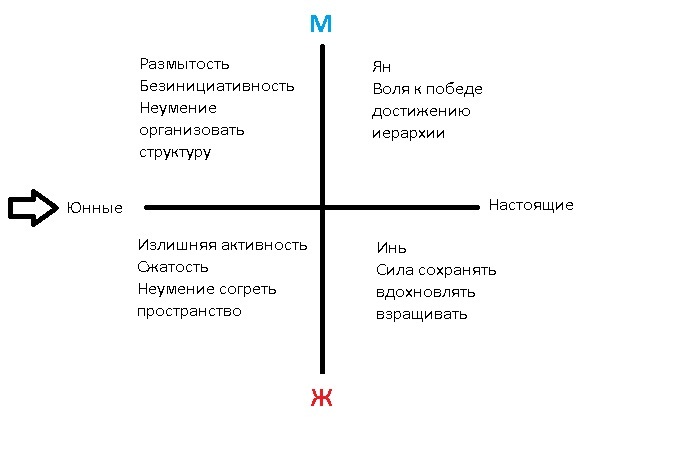 структура настоящего мужчины и женщины